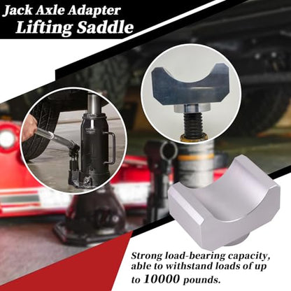 Jack Axle Adapter Lifting Saddle Suitable for 3-inch axle，Compatible with Bottle Jack Tools/Floor Jack Tools-Suitable for Jack Lifting Platforms of 1.5 inches or Smaller(Billet Aluminum)