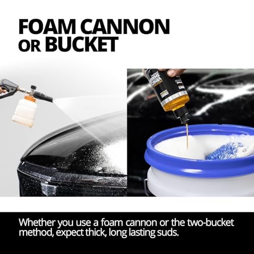 CERAKOTE High Foam Vehicle Shampoo (16 oz) – pH Neutral Premium Car Wash Soap for FoamCannon, SnowFoam, Pressure Washer & Hand Wash – Ceramic Coating Prep & Maintenance – Citrus Scent – Maximum Suds - size: 16 Fl Oz (Pack of 1)