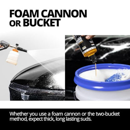 CERAKOTE High Foam Vehicle Shampoo (16 oz) – pH Neutral Premium Car Wash Soap for FoamCannon, SnowFoam, Pressure Washer & Hand Wash – Ceramic Coating Prep & Maintenance – Citrus Scent – Maximum Suds - size: 16 Fl Oz (Pack of 1)