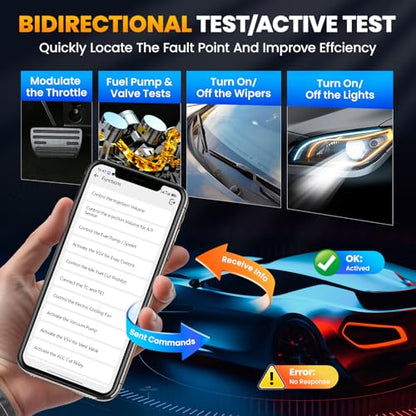 KINGBOLEN Soloscan for GM OBD2 Scanner Bluetooth, Lifetime Update | Bidirectional Scan Tool for iOS & Android, All Reset Service, Full System Diagnostic Tool for Buick/Chevy/Cadillac/GMC
