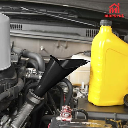2pcs Long Skinny Neck Oil Funnel for Automotive Transmission Fluid, Multi-Function for Change Car Motorcycle Engine Kerosene Diesel Fuel Lubricant Water Liquids Filling, Thin Nose, Spill Free