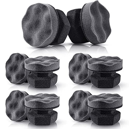 BBTO 10 Pack Tire Dressing Applicator Washable Tire Shine Applicator Dressing Pad Car Detailing Foam Sponge Reusable Tires Cleaner Sponge for No Mess Tires Detailing Supplies