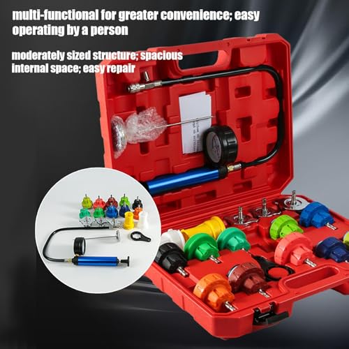 Radiator Pressure Tester Quick Test Vacuum Refill | Leak Tester Vacuum Coolant Fill Kit for Vehicle Truck RV Water Tank Engine Hydraulic