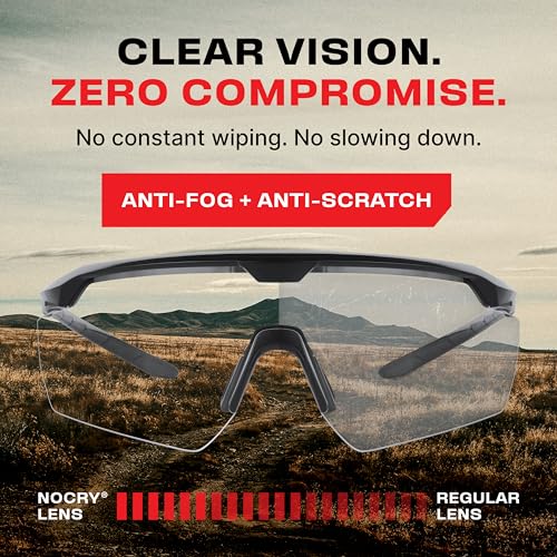 NoCry Tactical Shooting Glasses for Men and Women — Z87+ Ballistic Eyewear | Anti-Fog, Scratch Resistant, Wraparound & Ventilated, UV Protection, Adjustable Temples & Nose Pad, Gun Range Eye Protection