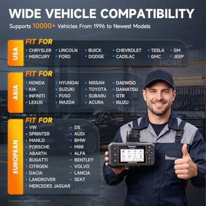 2026 FOXWELL NT624 Elite OBD2 Scanner, All-System 8 Resets Code Reader | Upgraded from NT604/NT614, ABS Bleeding, EPB, Oil, BMS, SAS, Throttle, Injector & DPF Scan Tool, Auto VIN,for DIY Mechanics