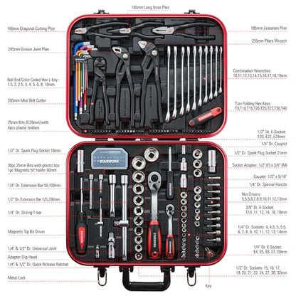 STARWORK TRUE MECHANIC™ 169-Piece Mechanics Tool Set, Professional, Metric - size: 169PC