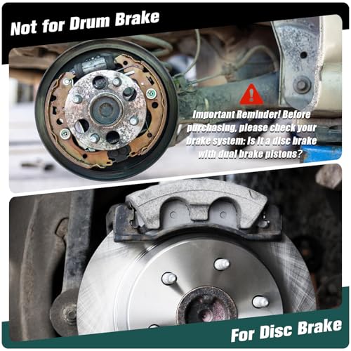 Dual Piston Brake Caliper Compressor, Heavy Duty Brake Caliper Tool, Premium Brake Pad Spreader Caliper Reset Tool for Most Cars, Light Trucks & Automotive Brake Systems