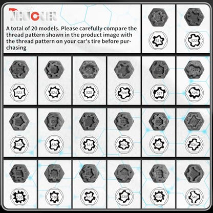 22PCS Wheel Locking Nut Key Kit Compatible with VW VAG Volkswagen | Wheel Lock Nut Socket Adapter Set, Anti-Theft Lug Removal Tool, Anti-Theft Screw Remover, Repair Tool, Tyre Fitting, garage - size: Kit 22 pieces