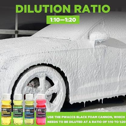 PWACCS Foam Cannon for Pressure Washer, 1.5 Liter | Car Wash Kit with Soap, Snow Foam Blaster, Includes Car Drying Towel and Wash Mitt, 3600 PSI - size: 400 ML