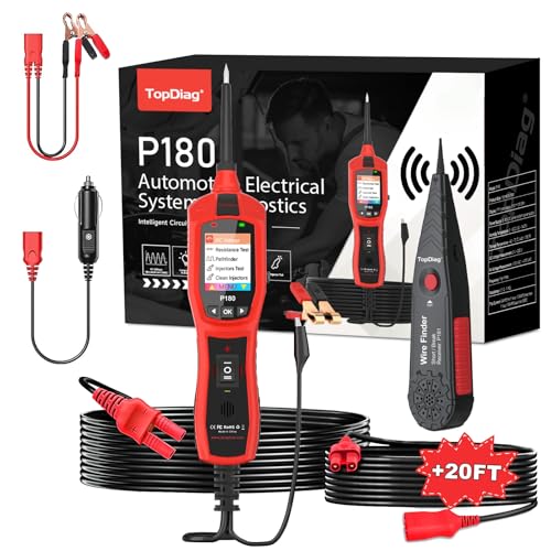 Circuit Breaker Finder Tool, Battery Tester, AC DC Voltage Tester, Fuel Injector Tester, 9V-30V Automotive Circuit Tester with 40FT Cable, P180 - style: P180