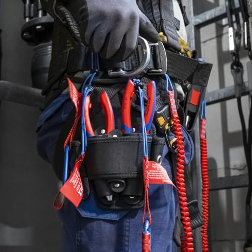 KNIPEX - 26 22 200 SBA Tools - Long Nose Pliers With Cutter, 40 Degree Angled, Multi-Component (2622200SBA)