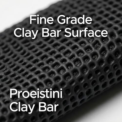 Upgrade Fine Grade Clay Bar Towel Car Decontamination Towel, Red and Black, 12" x 12"