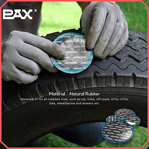 PAX 20 Pcs 80mm Round Universal Tire and Tube Patch Repair Kits, for Radial and Bias Tires Truck, Tractor, Agricultural Vehicles, Motorcycle, BMX, ATVs, River Floating, Inflatable Rubber - size: 80mm