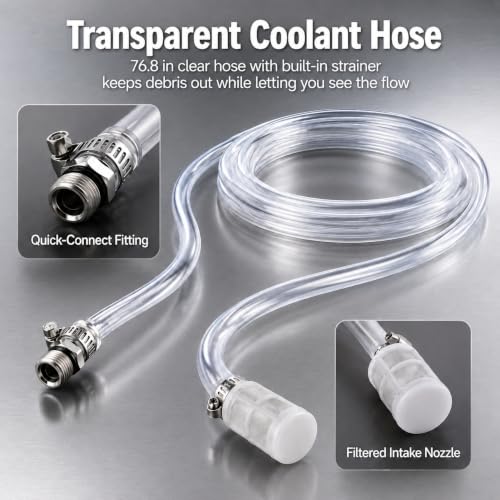 Mhot Cooling System Vacuum Refill Kit, Fast Air Purge Coolant Filling Kit of 15 Pack,Universal Radiator Coolant Vacuum Fill Tool with Dual-Movement Pressure Gauge,Vacuum Leak Tester & Conical Adapter - color: GRAY
