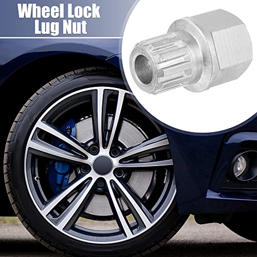 X AUTOHAUX 56/11PT Wheel Lock Key Lug Nut Anti Theft Wheel Lock Nut Screw Removal Key for VW for Audi