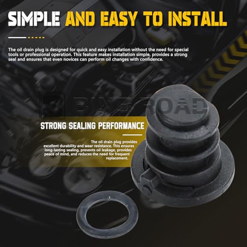 6Pcs Car Engine Oil Drain Plug Compatible with Audi A1 A3 A4 A5 Q3 Q5 Compatible with Volkswagen Golf GTI (Replaces 06L103801) - color: Only Oil Drain Plug
