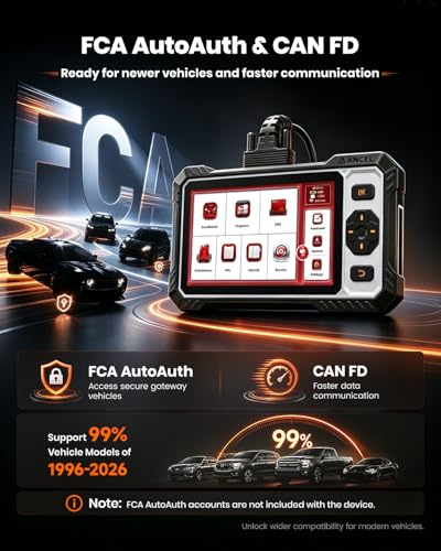 ANCEL FX6000 Bidirectional OBD2 Scanner, 4-System Diagnostic Tool for ABS, SRS, Transmission & Engine, 7+ Reset, Oil/EPB/BMS/SAS/Throttle Reset, ABS Bleeding, Live Data, Auto VIN, Lifetime Update - color: Red-Black