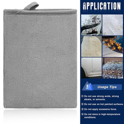 2 PCS Car Clay Mitt, Anti-Scratch Microfiber Auto Detailing and Polishing Clay Towel, Reusable Cleaning Clays Bar Glove for Cars SUVs Motorcycles, Car Accessories (Gray) - color: Gray