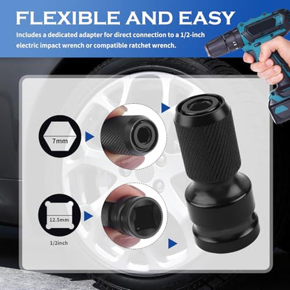 5PCS Wheel Hub Cleaning Tool,Polishing Rustproofing Wheel Hub Cleaning Kit with 3 Grinding Discs,Wheels Stud Cleaner Fits Power Drill 1/2" Impact Wrench for Cars Trucks - color: 5PCS