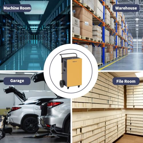 Shinco Commercial Dehumidifiers with Pump, 200 Pints Industrial Dehumidifier for Crawl Spaces, Basements Warehouse and Large Spaces up to 8,000 Sq Ft - color: 8,000 Sq.Ft.