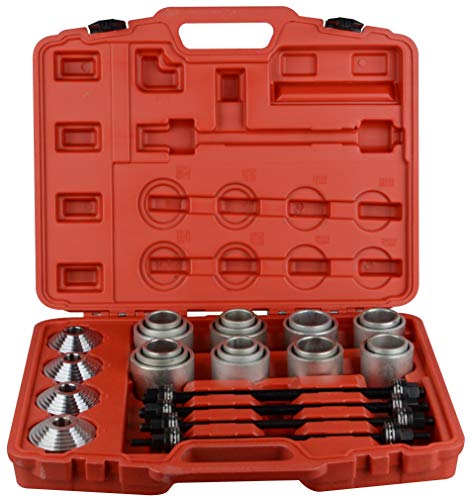 DAYUAN 28Pcs Pull and Press Sleeve Kit Remove Bushes Bearings Seals | Bearing & Bushing Press Tool, Removes & Installs Bushings Bearings Seals, 40CR Steel, Universal Application, Storage Case