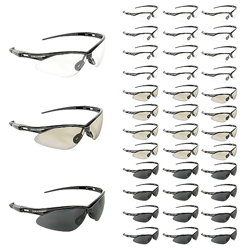 Malta Dynamics APEX Safety Glasses – Anti Scratch and Anti Fog Protection, Construction Safety Glasses for Men and Women, ISEA & ANSI Z87 Compliant (Assorted, 36 Pairs) - color: Assorted - 36 Pair