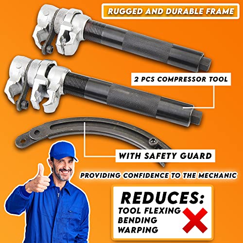 Spring Compressor Tool - 2200 Lbs - Extra Strength, Heavy Duty Build, Ultra-Rugged Coil Spring Compressor Tool or Strut Spring Compressor Strong and Durable ATV Spring Compressor Tool