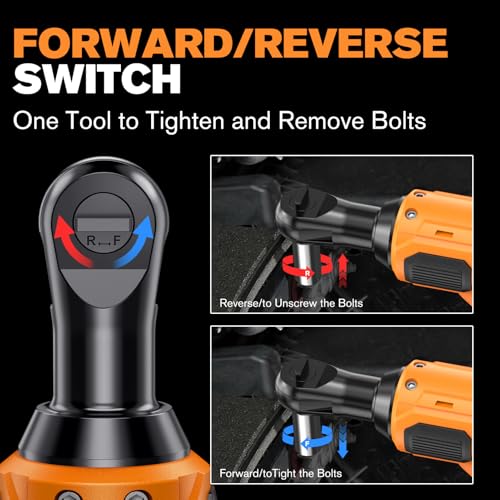 20V Brushless Cordless Ratchet Wrench 3/8", 67Ft-Lbs/ 90Nm Max Fastening Torque, 2x 2Ah Battery, 300RPM, Power Electric Ratchet Driver for Makita Battery, Set with 8 Sockets, 1/2"& 1/4"Adapter