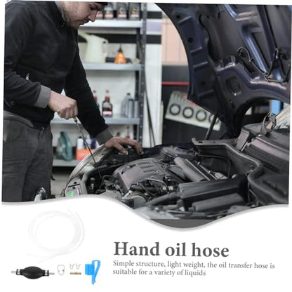 1Set Manual Oil Transfer Pump Hose Kit Lightweight Water Fuel Siphon Easy to Use for Automotive Outdoor Activities Sturdy Reusable Accessories