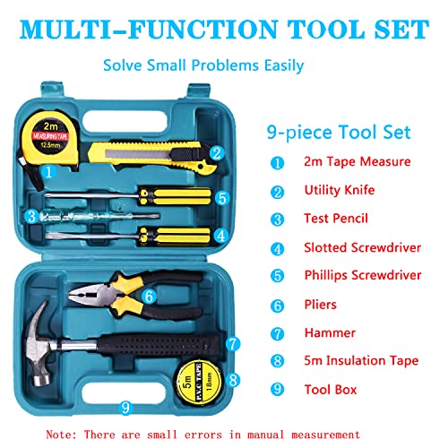 142 PCS Emergency Roadside Kit for Car ,Safety Car Kit with Jumper Cables | Roadside Assistance Emergency Kit Warning Triangle, Safety Hammer, Tow Rope, Car Emergency Kit Gifts for New Drivers - color: Blue
