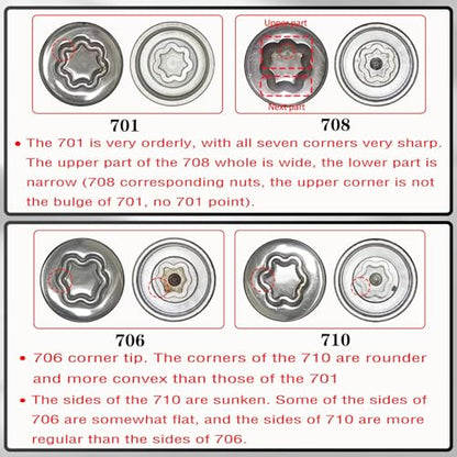 JL 710 for 27mm Nuts, Wheel Locking Nut Key for Jeep (JL) Dodge | Wheel Lock Nut Socket Adapter, Anti-Theft Lug Nut Removal Tool, Anti-Theft Screw Remover, Repair Tool, Tyre Fitting, garage - size: 710