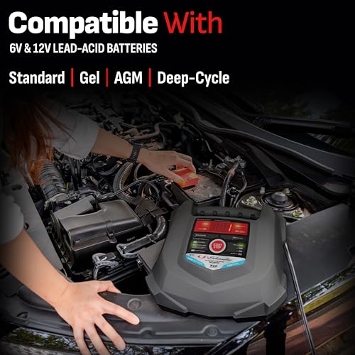 Schumacher Electric Car Battery Charger and Maintainer SC1280 4-in-1, 15 Amp, Fully Automatic for 6v and12v Automobile Batteries - Ideal for Motorcycles, Cars, Trucks, SUVs, Marine Batteries, and More - size: Battery Charger and Maintainer (Pack of 2)