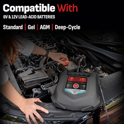 Schumacher Electric Car Battery Charger and Maintainer SC1280 4-in-1, 15 Amp, Fully Automatic for 6v and12v Automobile Batteries - Ideal for Motorcycles, Cars, Trucks, SUVs, Marine Batteries, and More - size: Battery Charger and Maintainer (Pack of 2)
