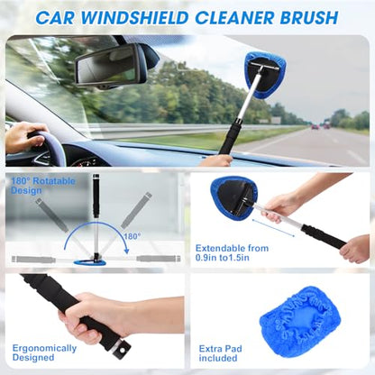25PCS Car Cleaning Kit, Car Detailing Kit Interior with High Power Handheld Vacuum Cleaner, Windshield Cleaner, Cleaning Gel, Professional Auto Accessories for Men, Women