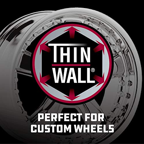 Powerbuilt Thin Wall Socket, Metric Lug Nut, 21mm, 1/2 Inch Drive, Custom Wheels, Rim Saver, Protective Sleeve - 941041 - size: 21mm