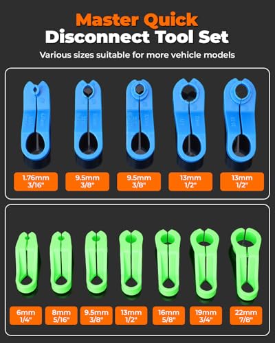 45pcs Fuel Line Disconnect Tool Set | AC Line Disconnect Tool Set, For Auto A/C Fuel & Transmission Systems, Fuel Line Removal and Separator Tool