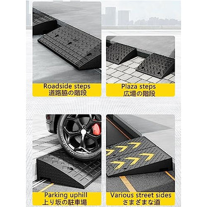 20*20 inch car service ramp, threshold ramp, plastic step ramp mat, portable step non-slip ramp with set screw groove, suitable for car, bicycle, motorcycle, threshold, road edge, etc. ( Size : - size: 100*25*10cm/39*10*4in
