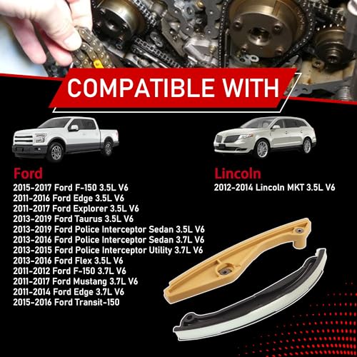 Timing Chain Kit with Water Pump Compatible With Ford F150 V6 | for 11-17 Ford F150 Edge Explorer, Taurus, Mustang, Flex, Timing Alignment Camshaft Holding Tool, Holder Tool, BL3Z-6268-A