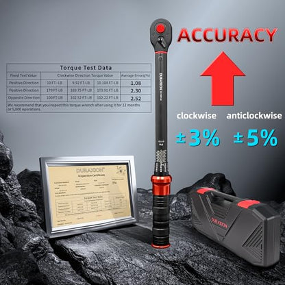 9PCS Torque Wrench Set 1/4", 3/8", 1/2" Drive Click Torque Wrench (20–220 in-lb, 5–45 & 10–170 ft-lb) 72-Tooth Dual-Range, ±3% Precision Adjustable Torque Wrenches for Bike, Moto, Car Repair and Maint - size: 10-170Ft.Lb,5-45Ft.Lb,20-220In.Lb