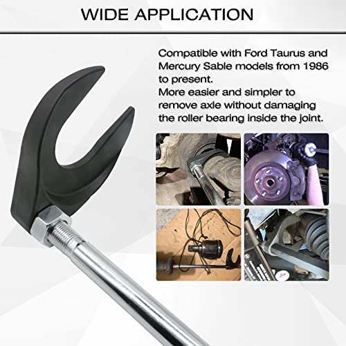 ReluxGo Inner CV Axle Removal Tool 48mm with Nut, Front Wheel Drive Axle Pulley Attachment, Fits Slide Hammers with 5/8"-18 Threads, CV Joint Axle Removing Tool - size: 48mm CV Joint Fork Adapter