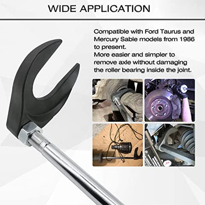 ReluxGo Inner CV Axle Removal Tool 48mm with Nut, Front Wheel Drive Axle Pulley Attachment, Fits Slide Hammers with 5/8"-18 Threads, CV Joint Axle Removing Tool - size: 48mm CV Joint Fork Adapter
