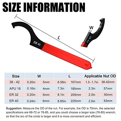 4pcs Coilover Spanner Wrench Set Adjustable Shock Wrench Heavy Duty Steel C Spanner for Most Coil Overs Shocks Adjustment and Suspension System - size: 4 Pcs
