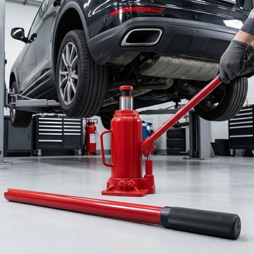 20-32 Ton Hydraulic Bottle Jack Handle Replacement, Heavy Duty Vertical Jack Operating Lever with Anti-Slip Rubber Grip, High Strength Steel Jack Repair Accessories for Truck Car Lifting