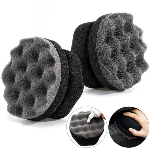 Set of 3 Tire Shine Applicator Pads - Wheel Care, Car Detailing Tools, Microfiber Reduces Abrasion & Washable, for Cars/SUVs/Trucks, Home Garage DIY Tire Care
