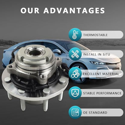 515020 Front Wheel Bearing Hub Assembly for Ford F-250 F-350 Super Duty 1999 2000 2001 2002 2003 2004, Ford F-250 Super Duty 1999-2004 4WD (2PCS) - size: 515020