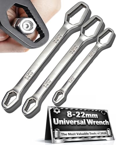 Universal Car Torx Wrench, Universal Self Adjusting Wrench, Double Ended Torx Wrench, Adjustable Double-Sided Wrench, 8-22mm Universal Wrench Receive for Home Car Repair (D+E+F(3pcs)) - color: D+e+f(3pcs)