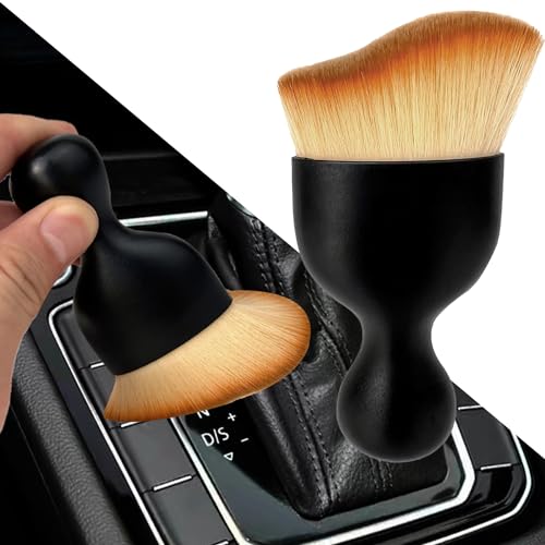 XY North Car Interior Dust Brush, Auto Detailing Brush, Soft Bristles Car Cleaning Brushes, Tool for Air Conditioner Vents, Leather, Computer, Scratch Free, Car Interior Accessories - color: Yellow