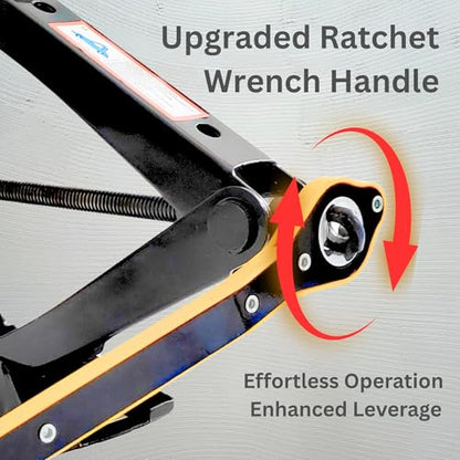 Portable Scissor Jack Roadside Emergency Tire Change Car Lift Tool | 4409 lbs Capacity, For Sedans, MPVs & SUVs, Compact Portable Kit, Vehicle Roadside Emergency Tool - size: 2T