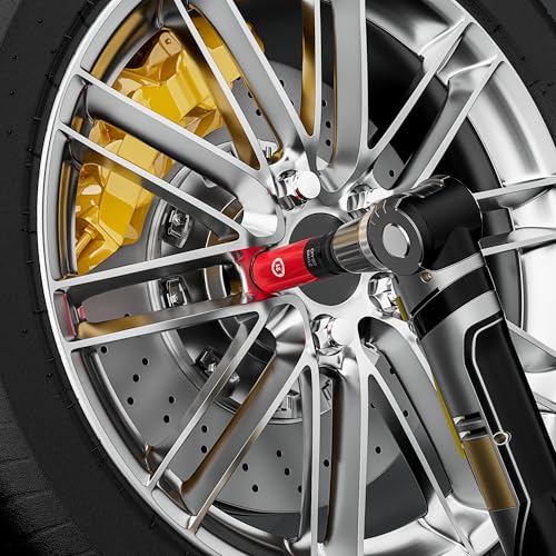 5 Pieces 1/2 inch Drive Impact Lug Nut Socket, Metric/SAE 17mm 19mm 21mm 13/16’’ 7/8’’ Thin Wall Deep Socket Set with Non-Marring Wheel Protectors - size: Metric/SAE