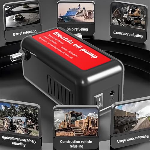 21V 140W Portable Oil Pump Rechargeable Electric Oil Transfer Extractor High Power Fuel Suction Pump for Cars, Ships, Helicopters, Motorcycles, Outdoor Equipment, Liquid Transfer Tool